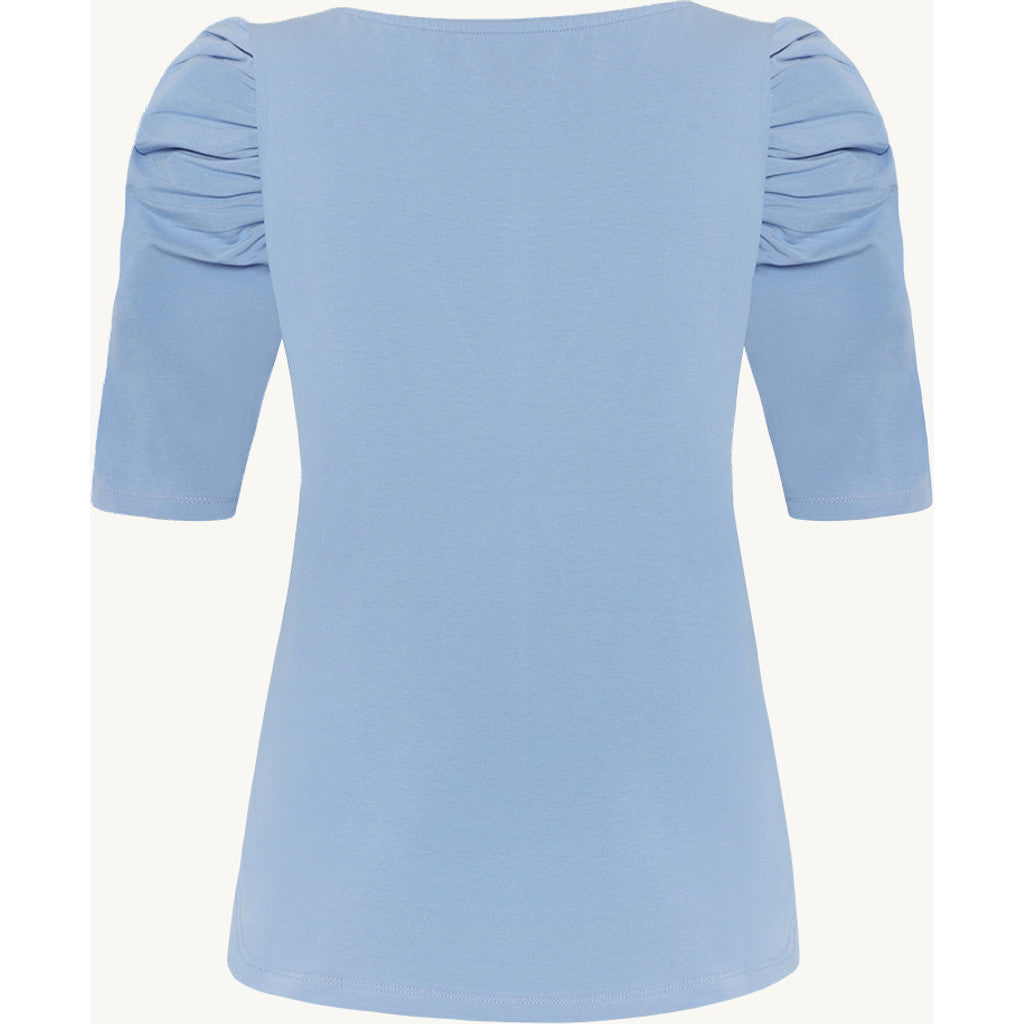 CLAIRE CWAdrienne draped T-Shirt T-shirt L/S 3194 Vista Blue