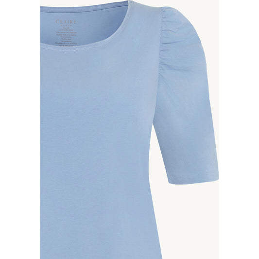 CLAIRE CWAdrienne draped T-Shirt T-shirt L/S 3194 Vista Blue