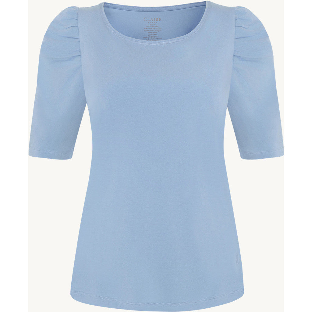 CLAIRE CWAdrienne draped T-Shirt T-shirt L/S 3194 Vista Blue