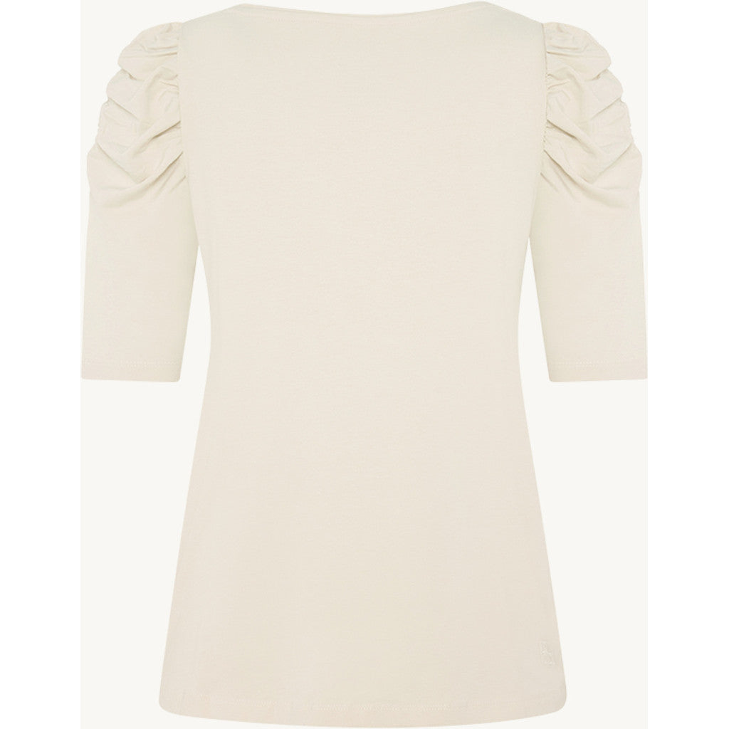 CLAIRE CWAdrienne draped T-Shirt T-shirt L/S 3261 Sand Stone