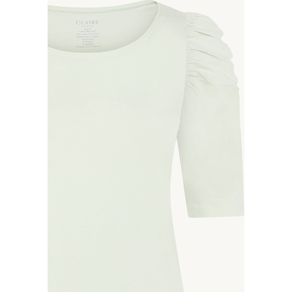 CLAIRE CWAdrienne draped T-Shirt T-shirt L/S 4422 Pale Aqua