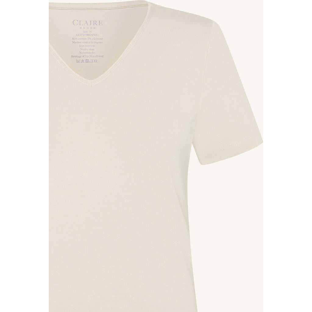 CLAIRE CWAida T-shirt S/S 3261 Sand Stone