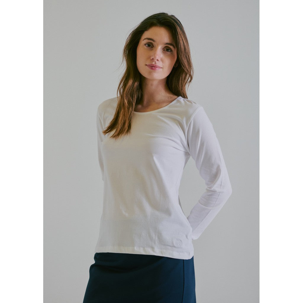 CLAIRE CWAmy T-shirt L/S 3246 White
