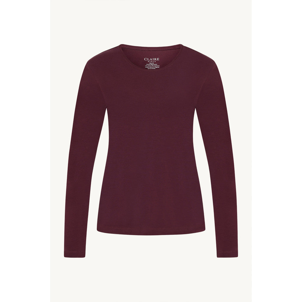 CLAIRE CWAmy T-shirt L/S 3748 Wineberry