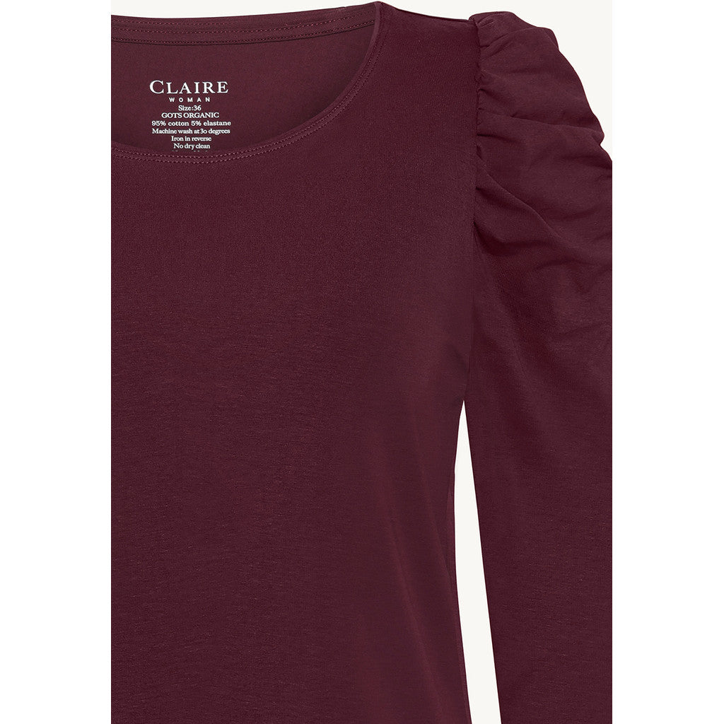 CLAIRE CWAnne T-shirt L/S 3748 Wineberry