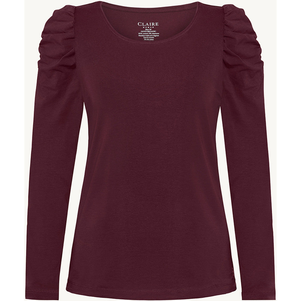 CLAIRE CWAnne T-shirt L/S 3748 Wineberry