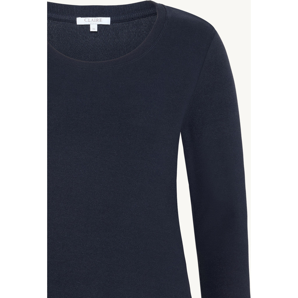 CLAIRE CWAshley T-shirt L/S 3151 Dark Navy
