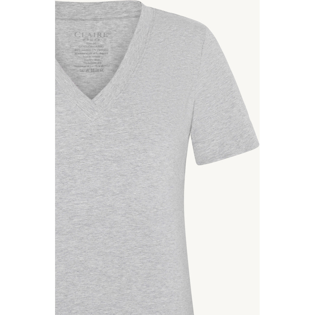 CLAIRE CWAurora T-shirt S/S 1218 Soft Grey Melange