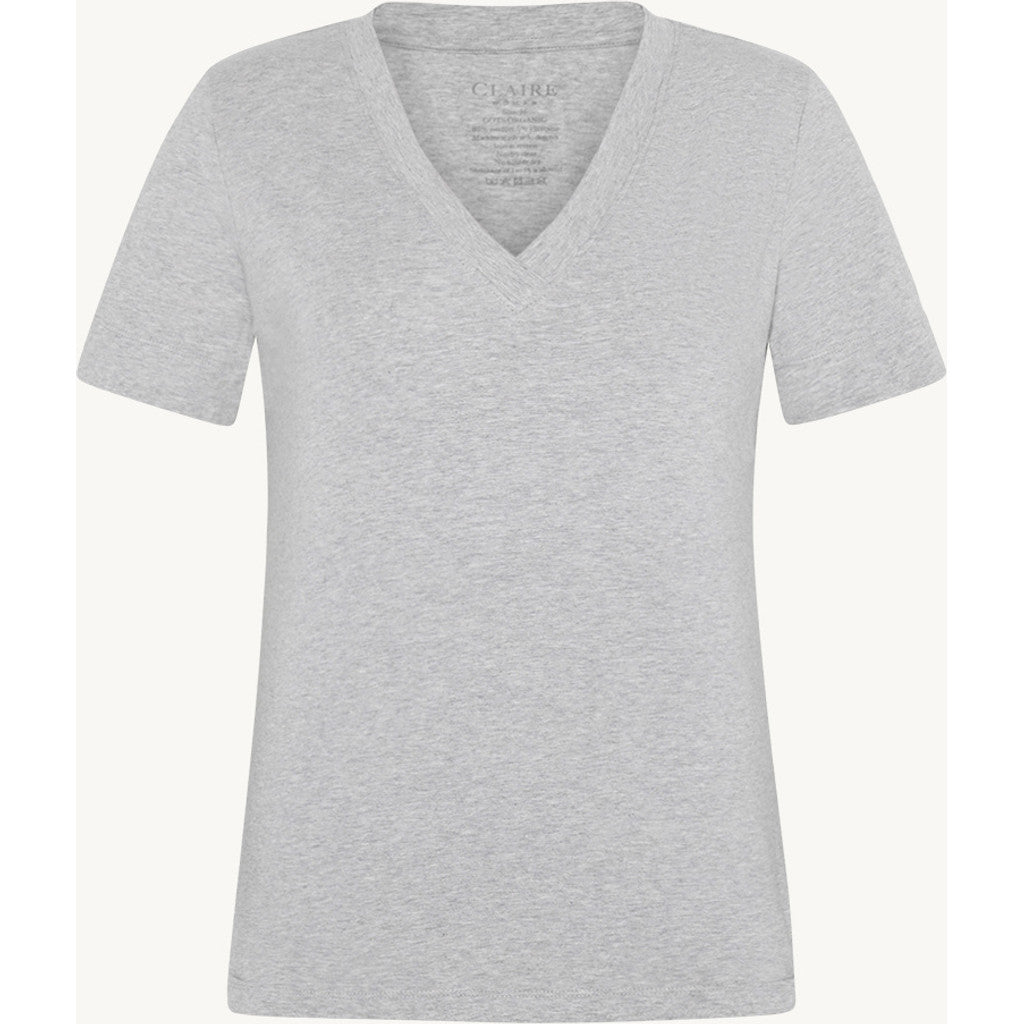 CLAIRE CWAurora T-shirt S/S 1218 Soft Grey Melange