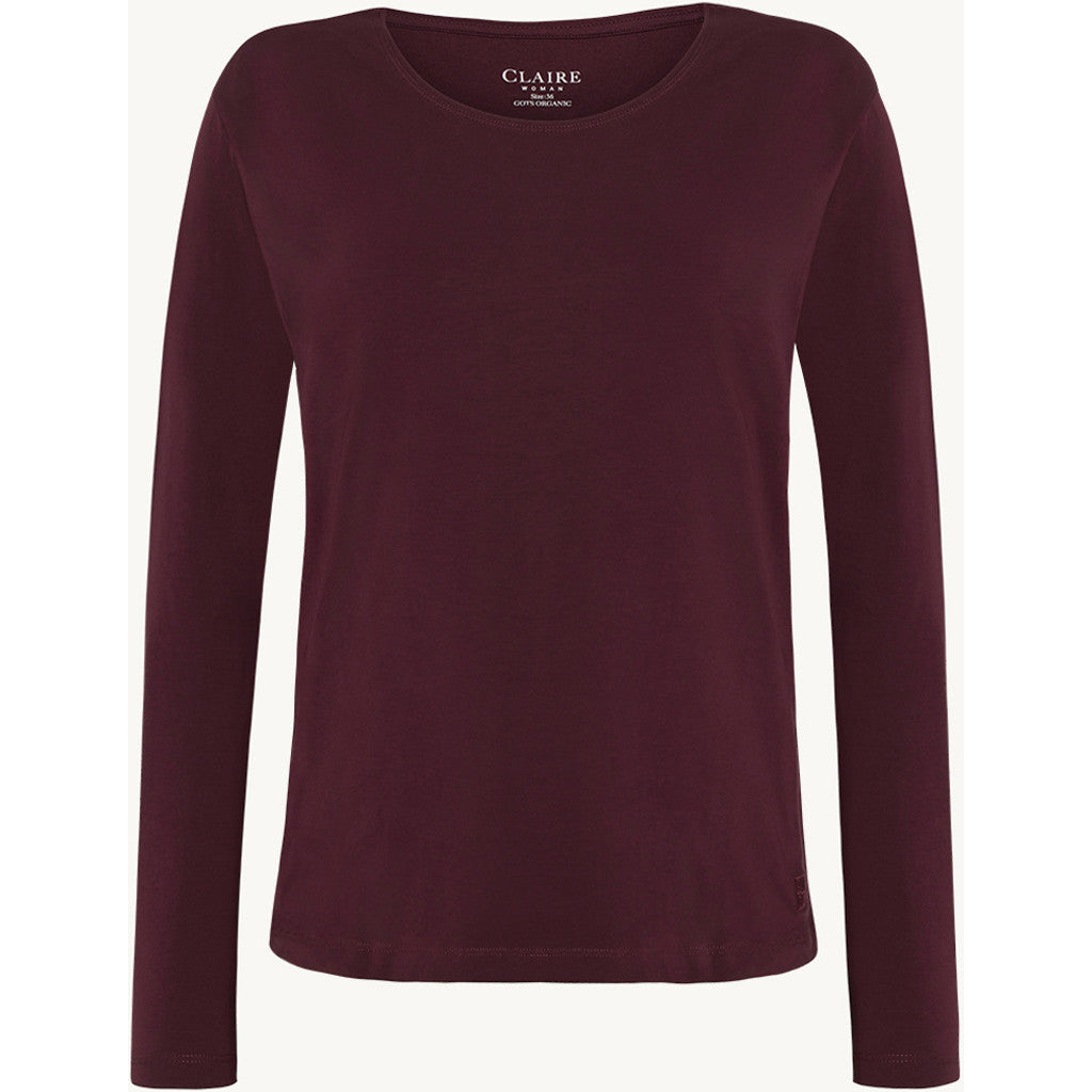 CLAIRE CWAzaria T-shirt L/S 3748 Wineberry