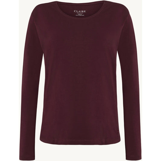 CLAIRE CWAzaria T-shirt L/S 3748 Wineberry
