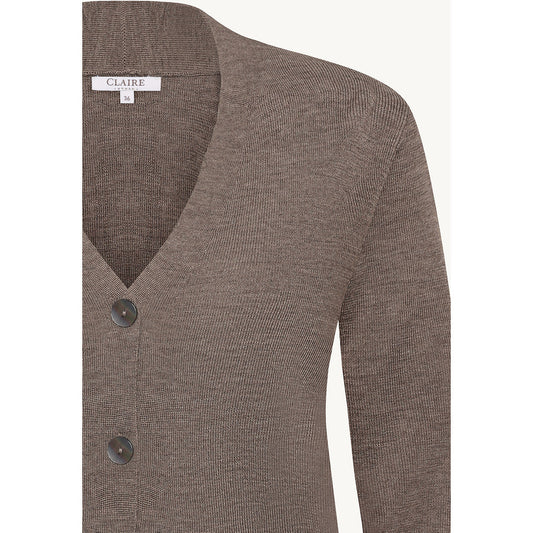CLAIRE CWCait Cardigan 13578 Cacao Melange