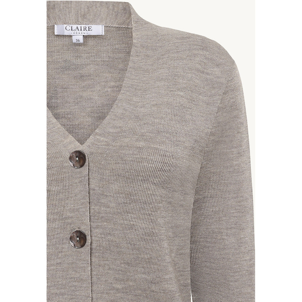 CLAIRE CWCait Cardigan 14522 Fossil Melange