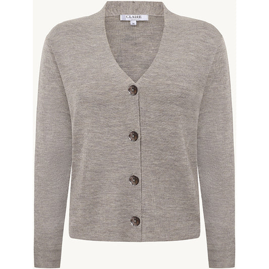 CLAIRE CWCait Cardigan 14522 Fossil Melange