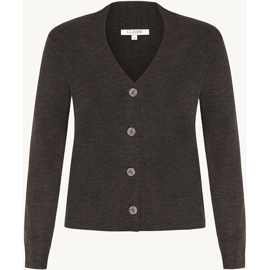 CLAIRE CWCait Cardigan 14579 Hot Fudge Melange