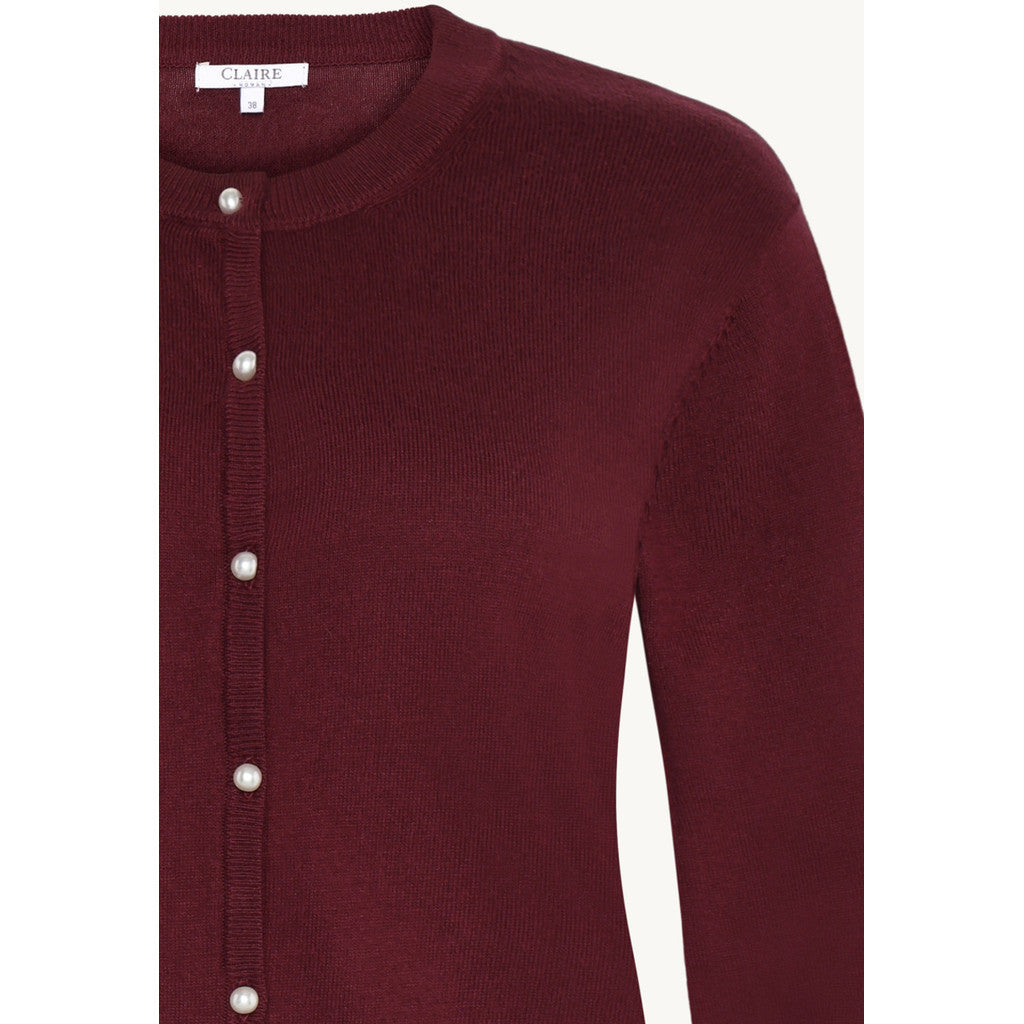 CLAIRE CWCamillaroze Cardigan 13748 Wine Melange