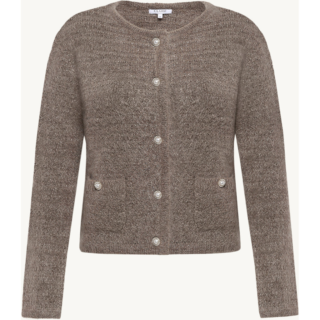 CLAIRE CWCasilda Cardigan 13578 Cacao Melange