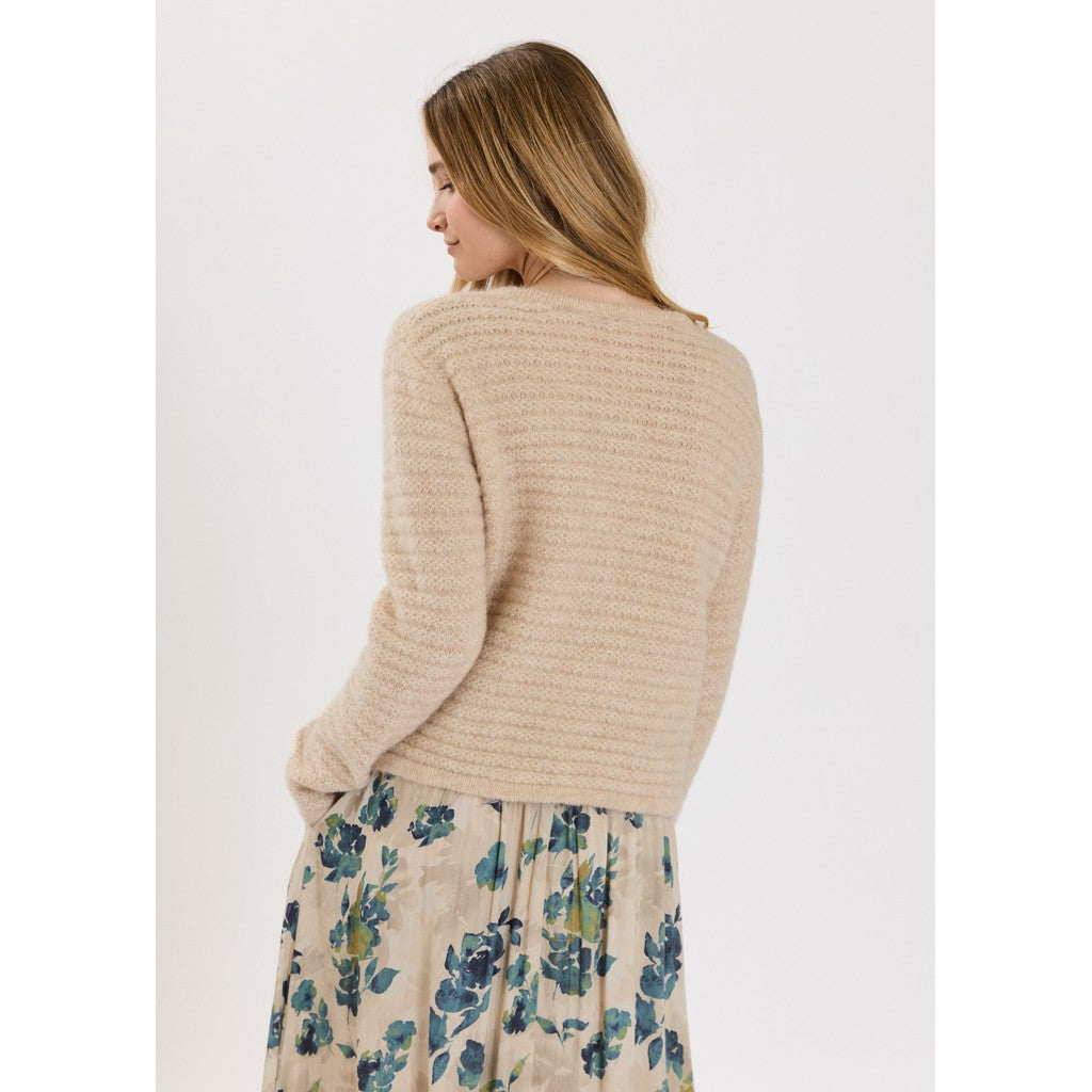CLAIRE CWCasilda Cardigan 14505 Sand-Melange