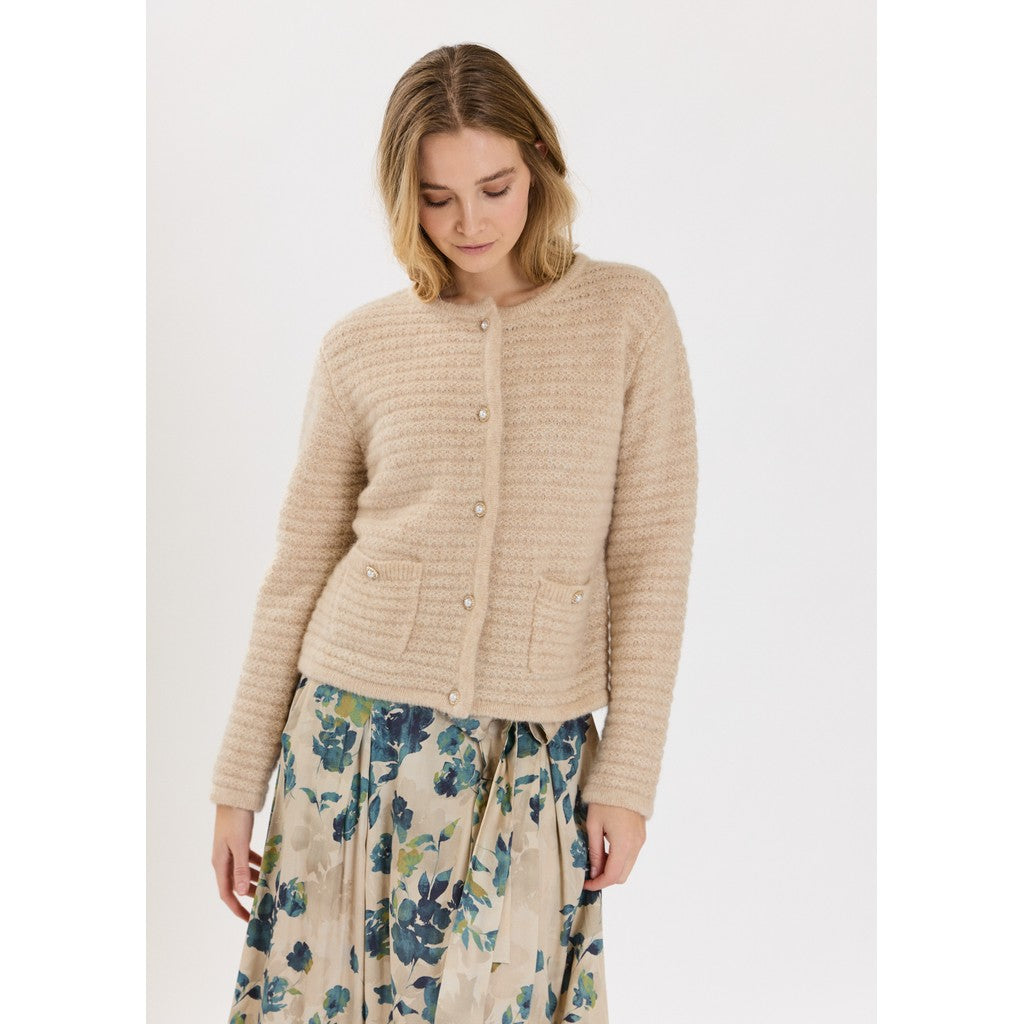 CLAIRE CWCasilda Cardigan 14505 Sand-Melange