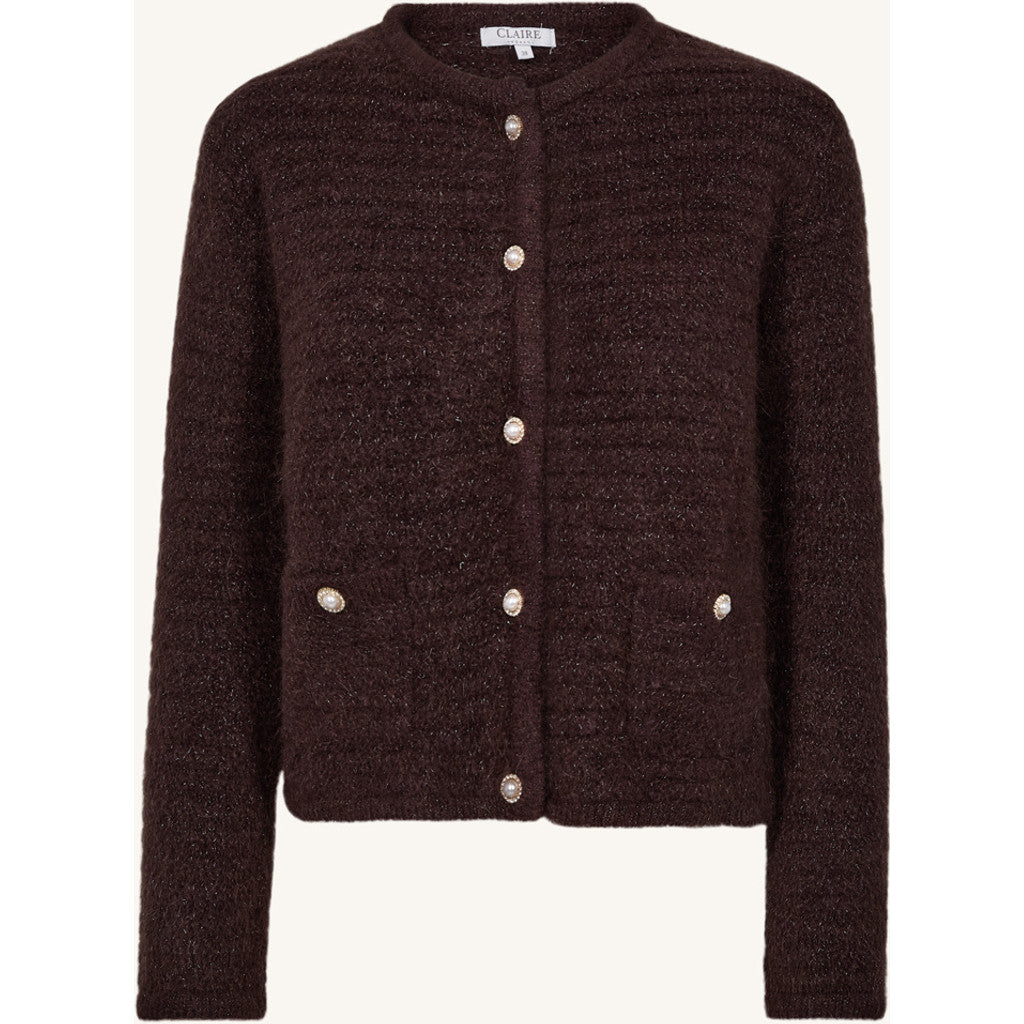 CLAIRE CWCasilda Cardigan 14565 Chocolate Melange