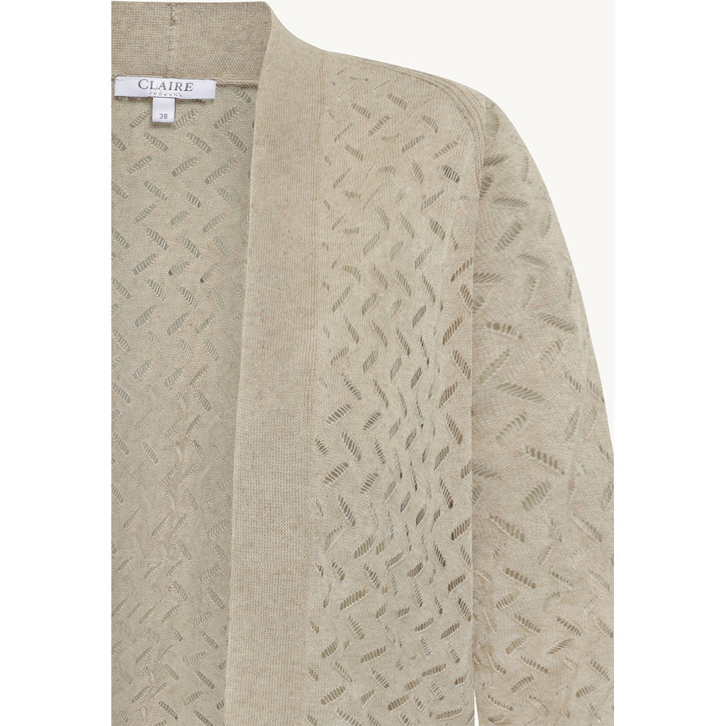 CLAIRE CWCelina Cardigan 13261 Sand Stone Melange