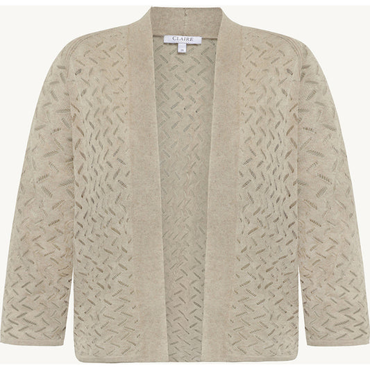CLAIRE CWCelina Cardigan 13261 Sand Stone Melange