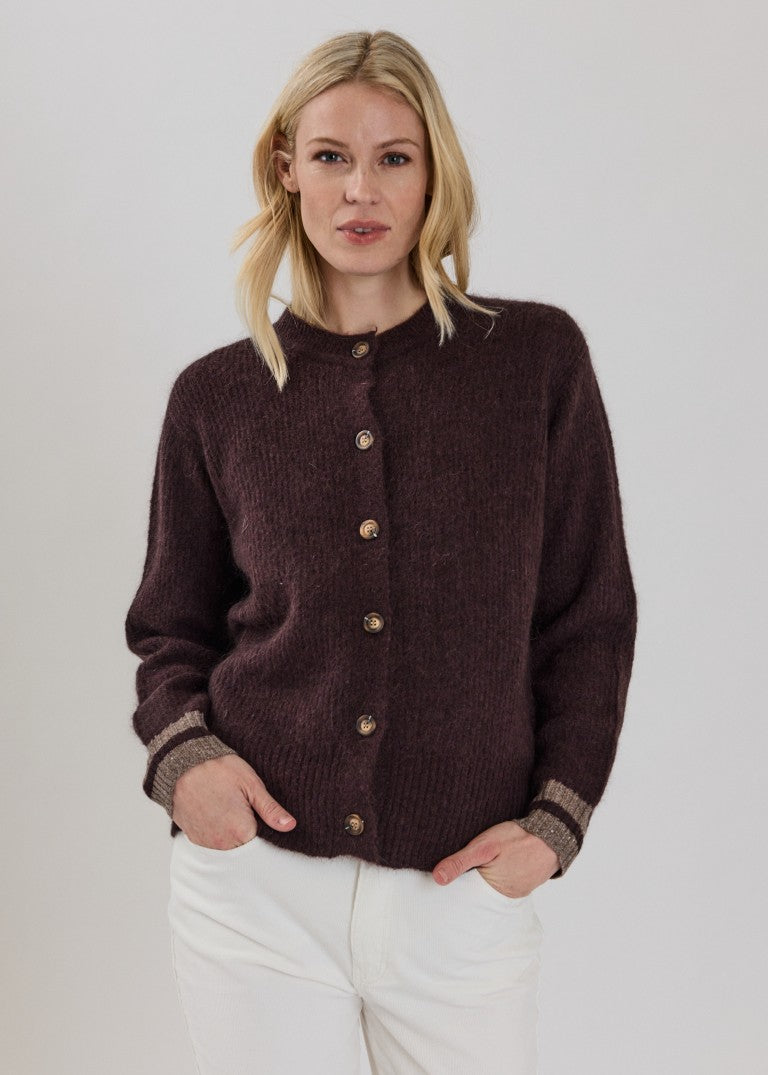 CLAIRE CWClaire Cardigan 14565 Chocolate Melange