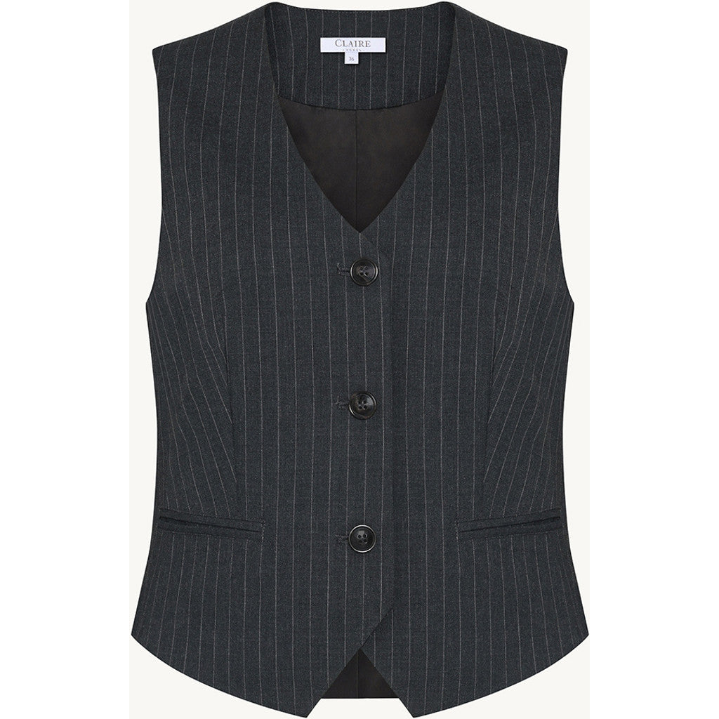 CLAIRE CWEliane Waistcoat 1236 Dark Grey Melange