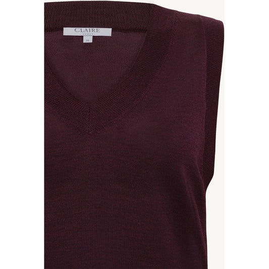 CLAIRE CWElissa Knitwear 13748 Wine Melange
