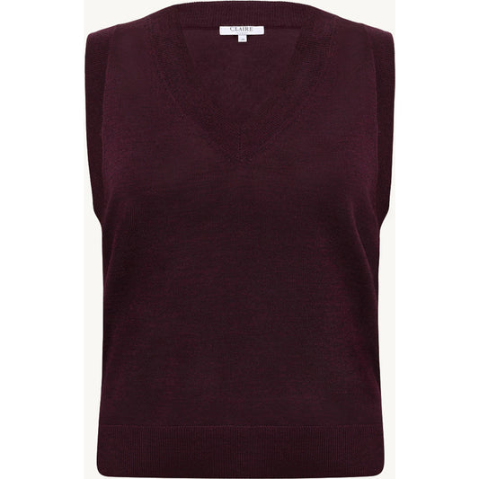 CLAIRE CWElissa Knitwear 13748 Wine Melange