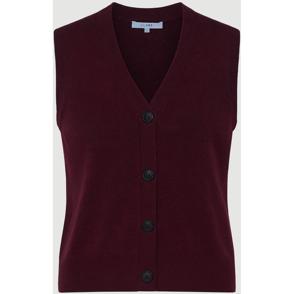 CLAIRE CWEllie Knitwear 13748 Wine Melange
