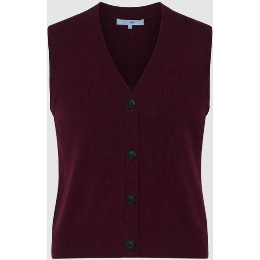 CLAIRE CWEllie Knitwear 13748 Wine Melange