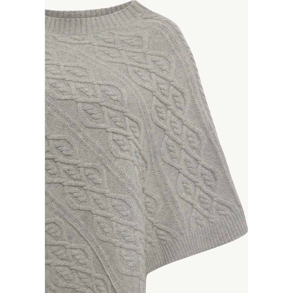 CLAIRE CWFeluca Poncho 1218 Soft Grey Melange