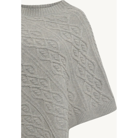 CLAIRE CWFeluca Poncho 1218 Soft Grey Melange