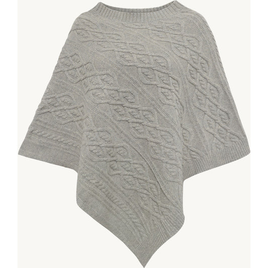 CLAIRE CWFeluca Poncho 1218 Soft Grey Melange