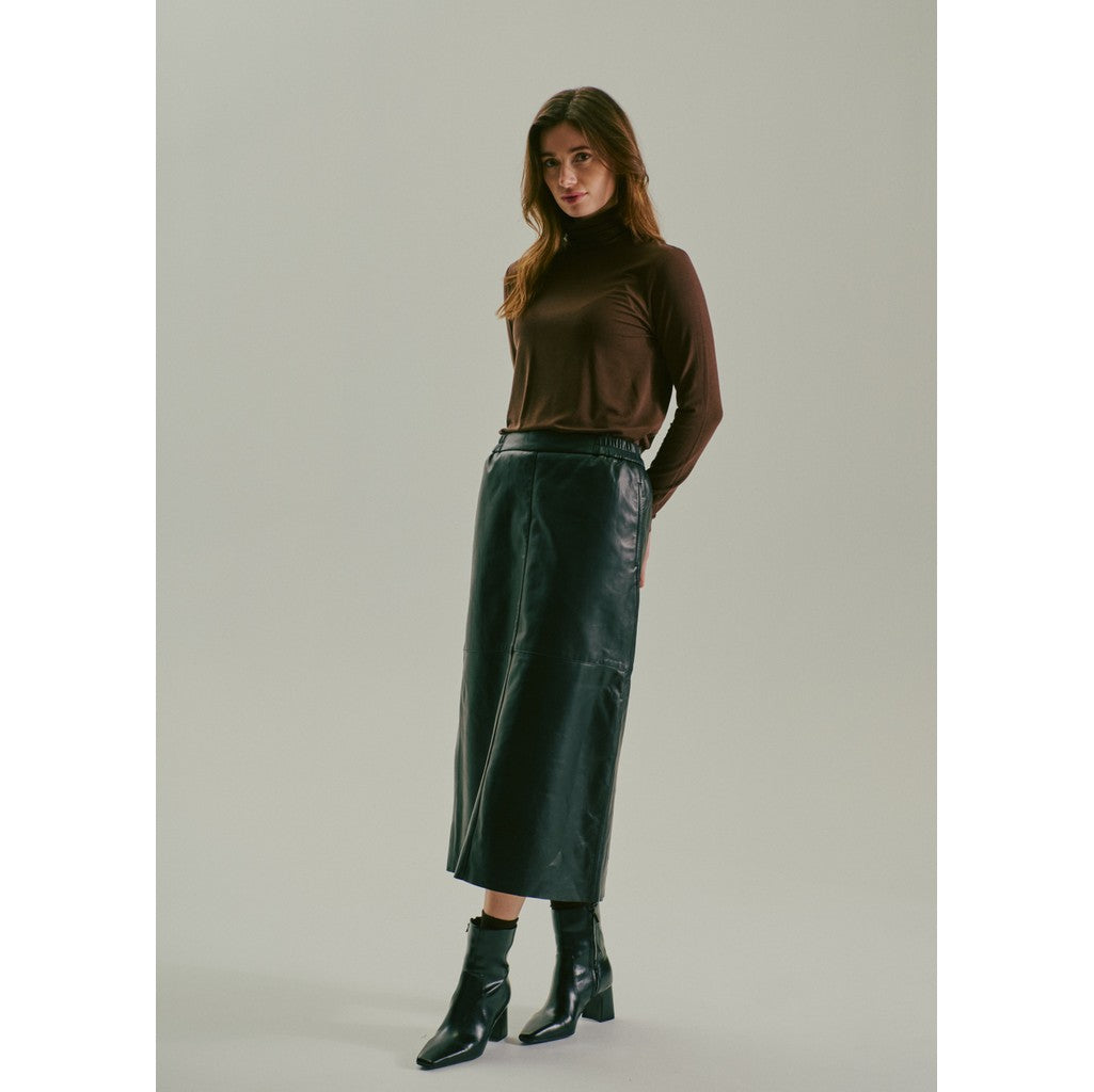 CLAIRE CWNugga Leather skirt Skirts 3244 Black