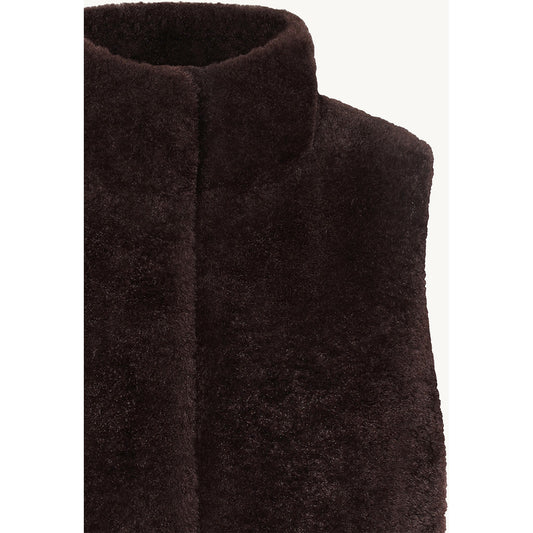 CLAIRE CWOlivija Waistcoat 4565 Chocolate