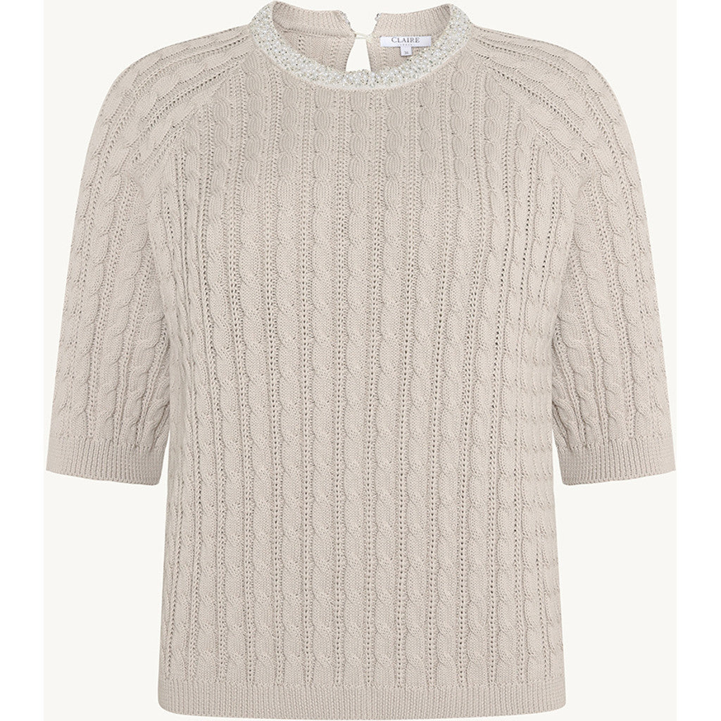 CLAIRE CWPearline Pullover 3261 Sand Stone