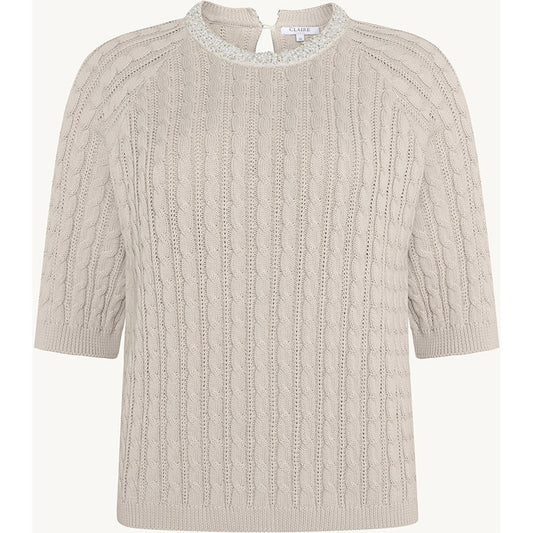 CLAIRE CWPearline Pullover 3261 Sand Stone
