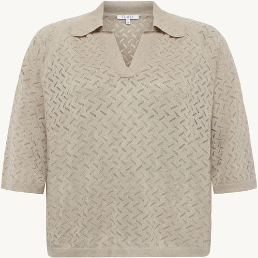 CLAIRE CWPerri Pullover 13261 Sand Stone Melange