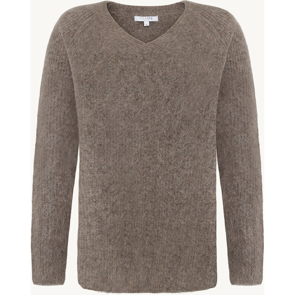 CLAIRE CWPetrusjka Pullover 13578 Cacao Melange