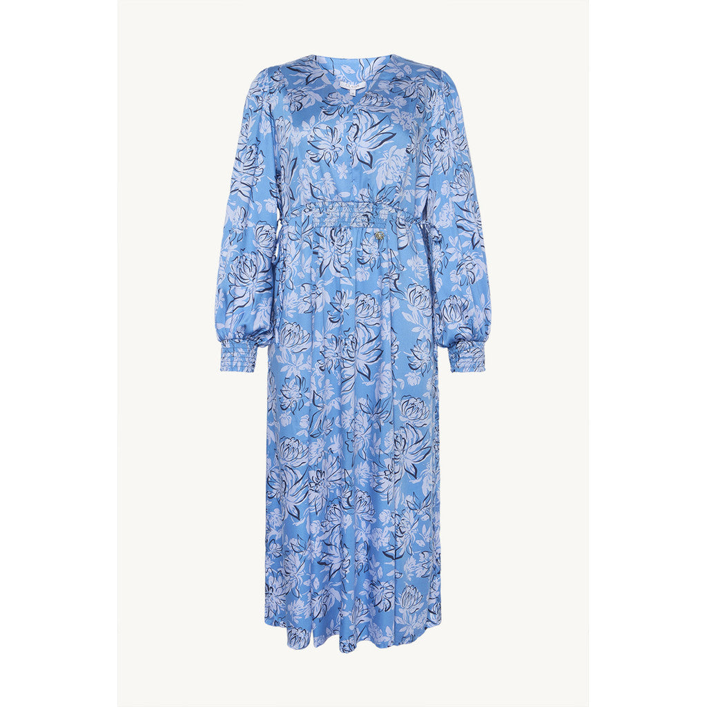 CLAIRE Dress CWDaimara Peonies Dresses 4155 Blue Iris