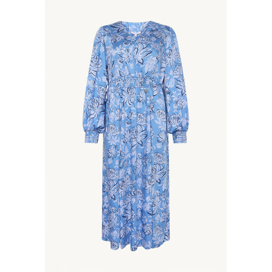 CLAIRE Dress CWDaimara Peonies Dresses 4155 Blue Iris