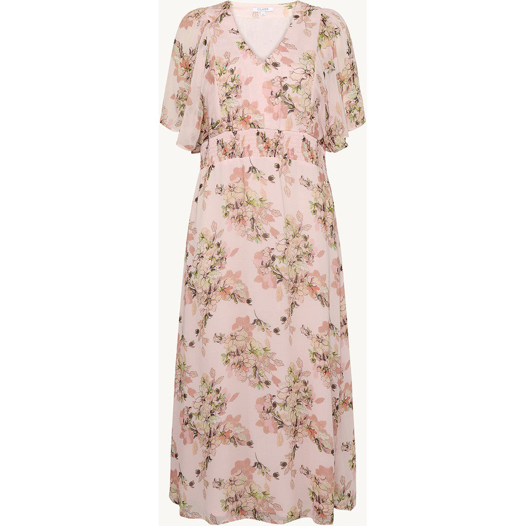 CLAIRE Dress CWDanijela Flower Leaves Dresses 4306 Pink Touch