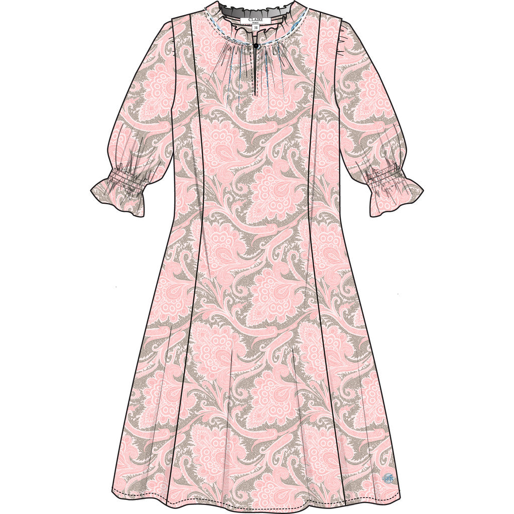 CLAIRE Dress CWDenize Old Paisley Dresses 3761 Shell