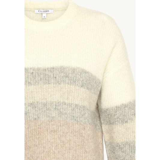 CLAIRE Knit CWPianna Stripe Pullover 13264 Atmosphere Melange