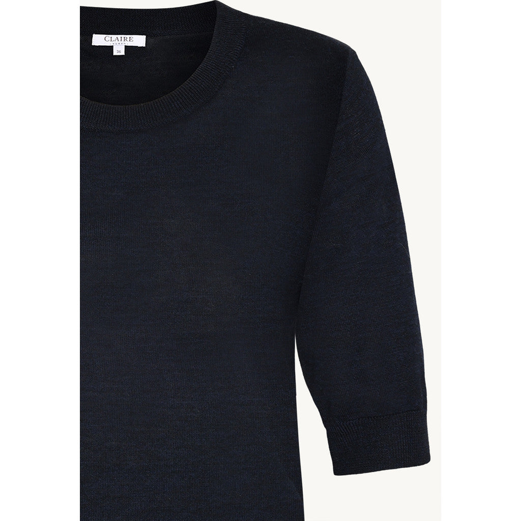 CLAIRE Knit CWPutri Pullover 13151 Dark Navy Melange