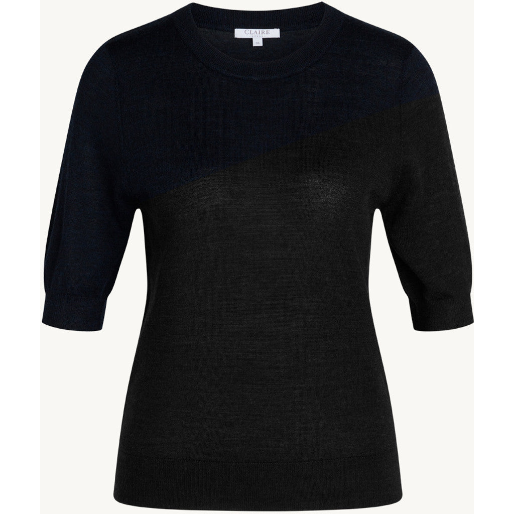 CLAIRE Knit CWPutri Pullover 13151 Dark Navy Melange