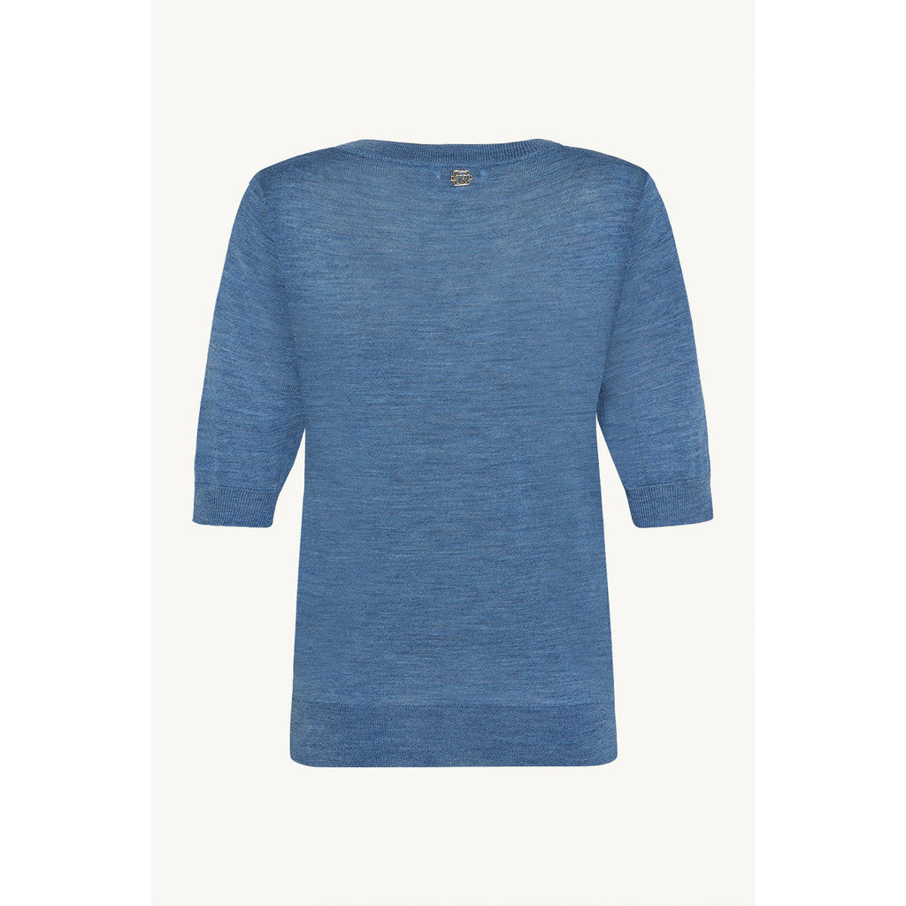 CLAIRE Knit CWPutri Pullover 14155 Blue Iris Melange