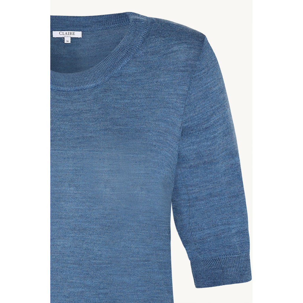 CLAIRE Knit CWPutri Pullover 14155 Blue Iris Melange